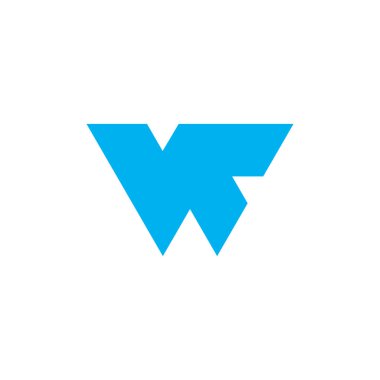 soyut harf wc çokgen geometrik logo vektör