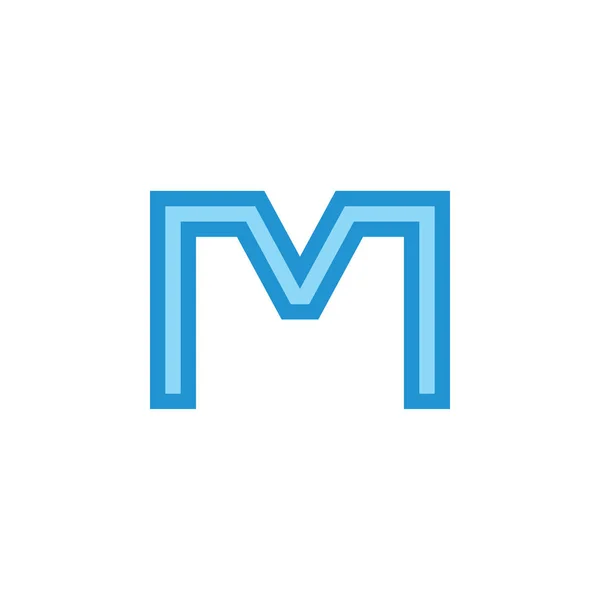Letter m strepen geometrische logo vector — Stockvector