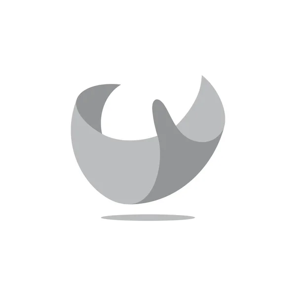 Abstrakte 3D Papier Fliege Bewegung Logo Vektor — Stockvektor