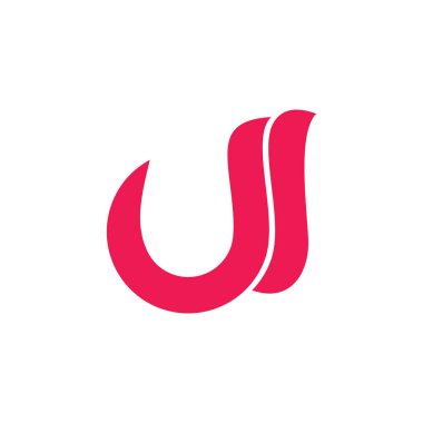 Logo eğri harfler vektör