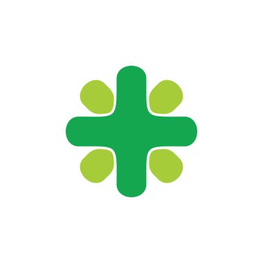 artı tıbbi eğrileri geometrik logo vektör