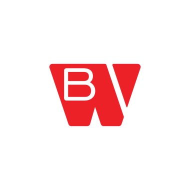 basit harf bw geometrik logo vektör
