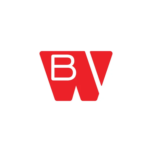 Simple letter bw geometric logo vector — Stock Vector
