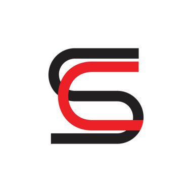harfleri sc basit satır geometrik logo vektör