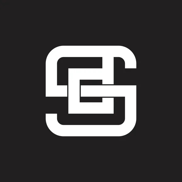 Buchstaben sd verknüpft geometrische Linie Logo-Vektor — Stockvektor
