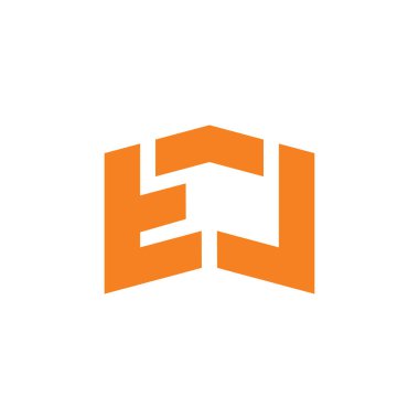 basit harfler geometrik vektör logo