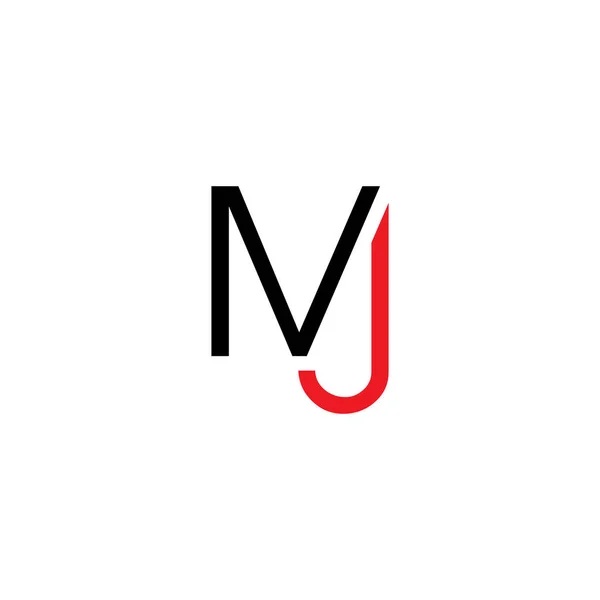 Litery MJ proste logo wektor — Wektor stockowy