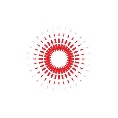 güneş parlak basit logo vektör