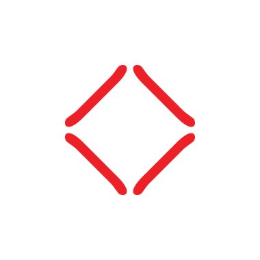 basit eğriler kare çerçeve logo vektör