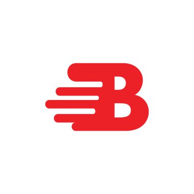 mektup b hızlı hareket logo vektörü