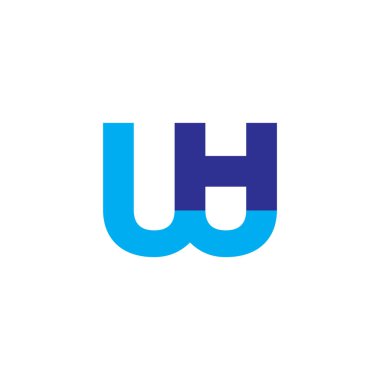 mektup hw basit geometrik çizgi logo vektör