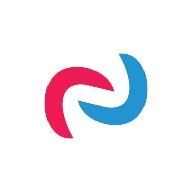 basit bağlı eğrileri ok mektup vektör