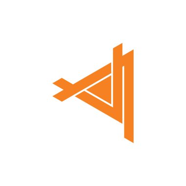 soyut mektup av geometrik üçgen ok logo vektör