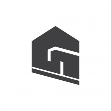 soyut harf g basit geometrik yapı logo vektörü