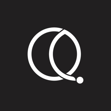 harf q geometrik çizgi daire logo vektörü