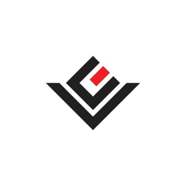 mektup ev geometrik çizgi logo vektör