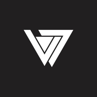 soyut harf v7 geometrik logo vektör