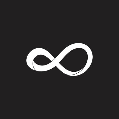 basit sonsuzluk çizgileri düz 3d soyut hareket logosu vektör