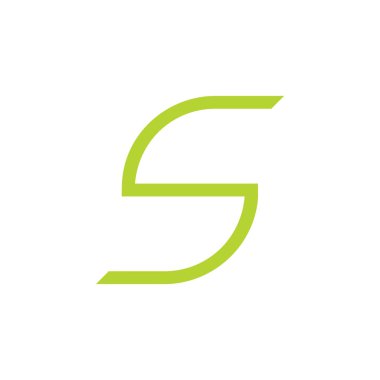 mektup s basit mono çizgi logo vektör