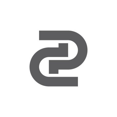 mektup 2c basit geometrik logo vektör