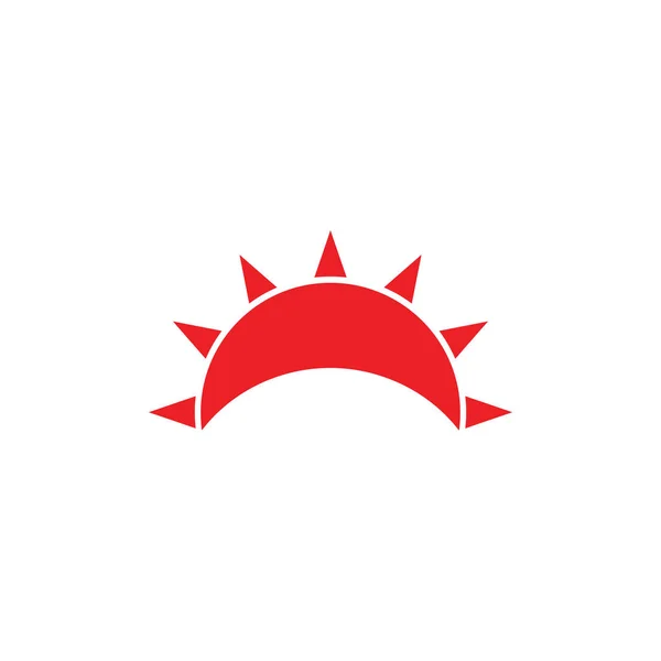 Geometrische Sonnenstrahlen Symbol einfaches Logo — Stockvektor