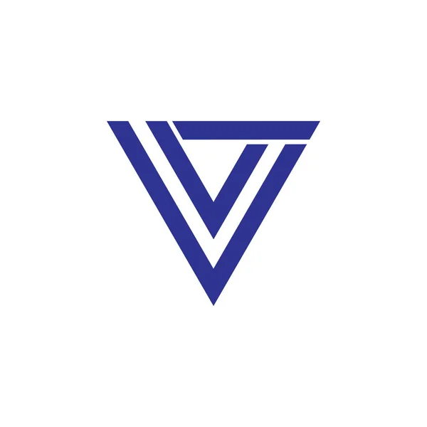 Písmeno v jednoduché pruhy trojúhelníkové čáry logo — Stockový vektor