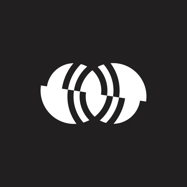 幾何学的な円リンクストライプロゴベクトル — ストックベクタ