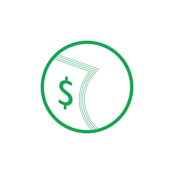 Geld dollar blad symbool vector — Stockvector