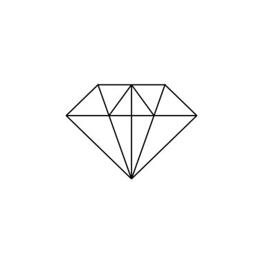 basit ince çizgi elmas şekil geometrik logo vektör