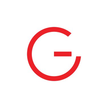 mektup g basit geometrik çizgi logo vektör