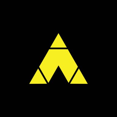 üçgen mozaik geometrik logo vektör