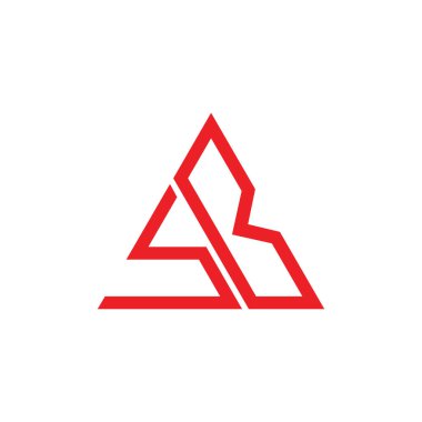 üçgen harf sb logo vektör