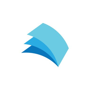 basit 3D degrade geometrik kağıt Logo vektör notları