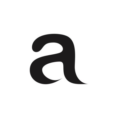 harfi basit eğrileri logo vektör