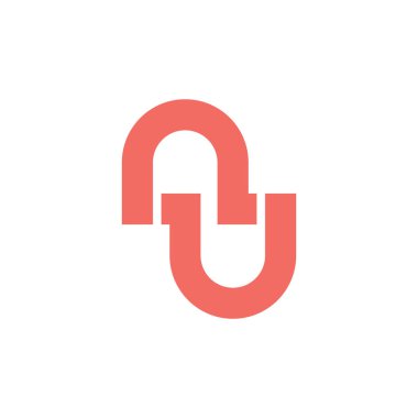 mektup nu basit geometrik logo vektör