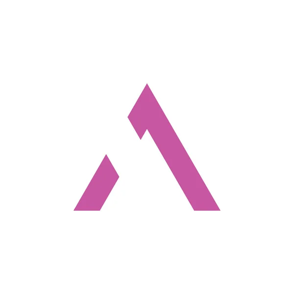 Letter a eenvoudige geometrische pijl logo vector — Stockvector