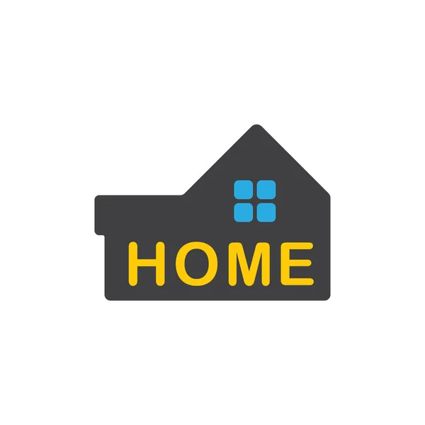 Text home einfaches Symbol geometrisches Logo Vektor — Stockvektor