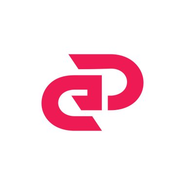 soyut harf dc basit geometrik logo