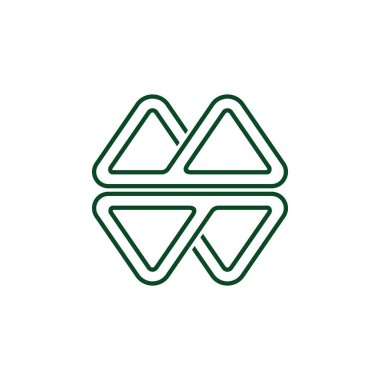 basit harf mw geometrik üçgen çizgi dağ logosu vektör