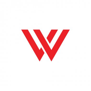 vw basit geometrik logo vektör