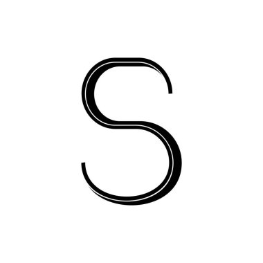 harf in basit geometrik düz logo vektörü