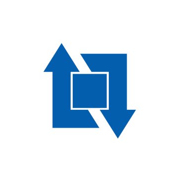 döndürme çemberi zıt ok geometrik logo vektörü