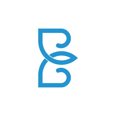 mektup e eğrileri hat geometrik logo döngü