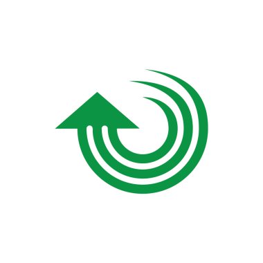 çizgili dönme hareket oku yukarı logo vektör