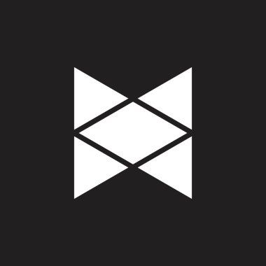 açık kutu soyut geometrik logo vektör