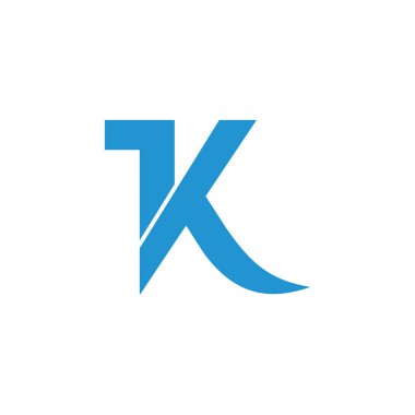 mektup ik basit geometrik logo vektör