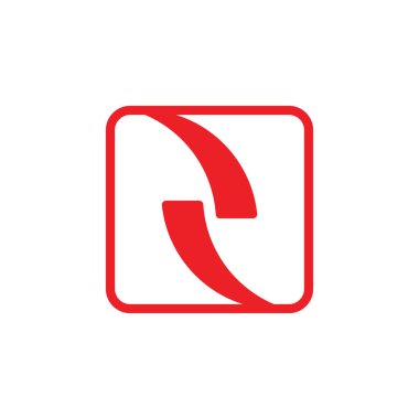 karşıt ok kare hareket logo vektörü