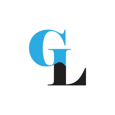 mektup gl bağlı geometrik basit logo vektör