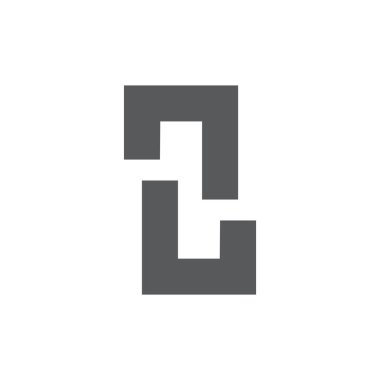 soyut kırık zincir geometrik logosu