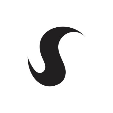 soyut harf s basit geometrik logo eğrileri